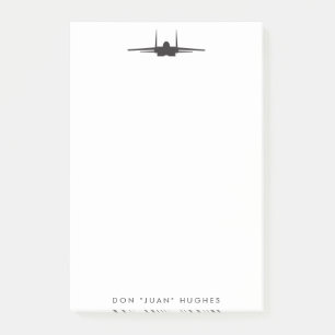 F-15 Eagle Fighter Jet with Custom Text Post-it Notes