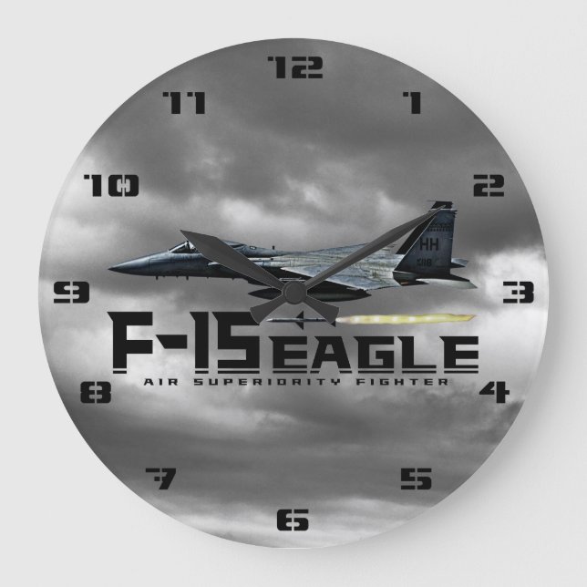 F-15 Eagle Large Clock (Front)