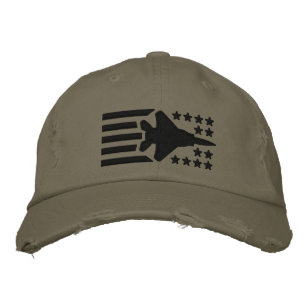 F-15 Fighter Jet Stars and Stripes Embroidered Hat