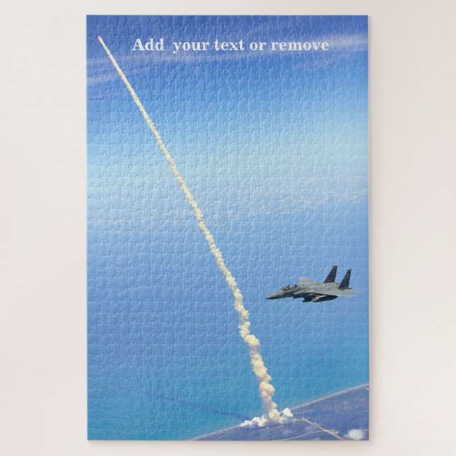 F-15 Fighter observes the Space Shuttle take off, Jigsaw Puzzle (Vertical)