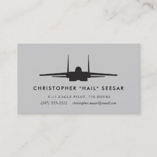 F-15 Mighty Eagle Pilot Business Card
