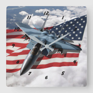 F-15C Aggressor Square Wall Clock