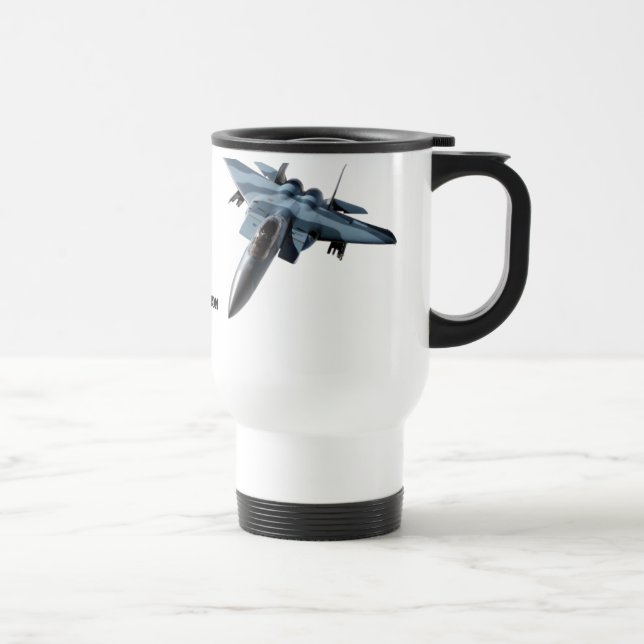 F-15C Over Alaska Drinkware Travel Mug (Right)