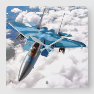 F-15D EAGLE SQUARE WALL CLOCK
