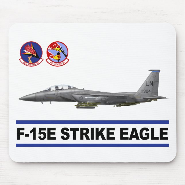 F-15E Strike Eagle 492nd Fighter Squadron Mouse Mat (Front)