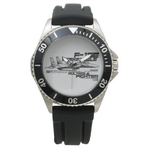 F-15E Strike Eagle Crown Protector Black Rubber Watch