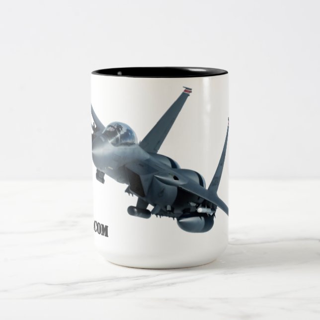 F-15E Strike Eagle Drinkware Two-Tone Coffee Mug (Center)