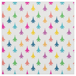 F-15E Strike Eagle Fighter Jets Pattern - Rainbow Fabric