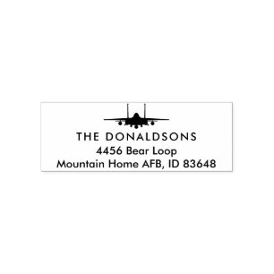 F-15E Strike Eagle Jet Custom Return Address Stamp