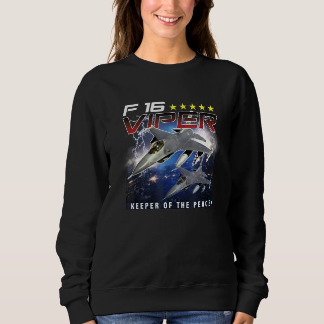F 16 Airforce Jet Pilot Sweatshirt (Front)