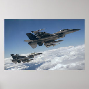 F-16 Fighting Falcon Aircraft Poster