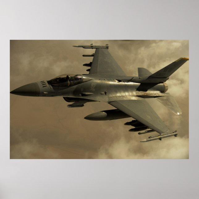 F-16 Fighting Falcon Aircraft Poster (Front)