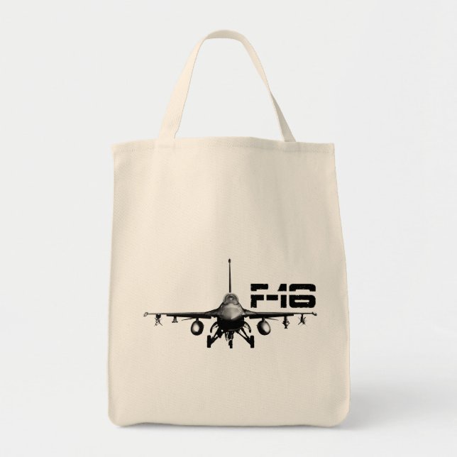 F-16 Fighting Falcon Grocery Tote Bag (Front)