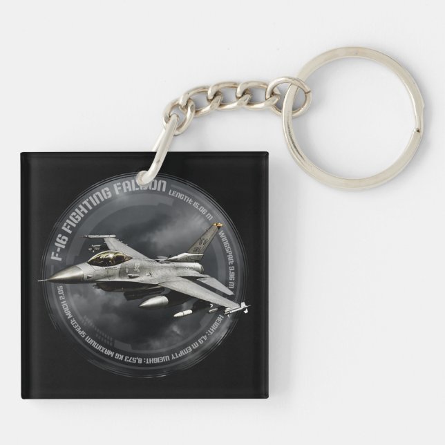 F-16 Fighting Falcon Key Ring (Back)