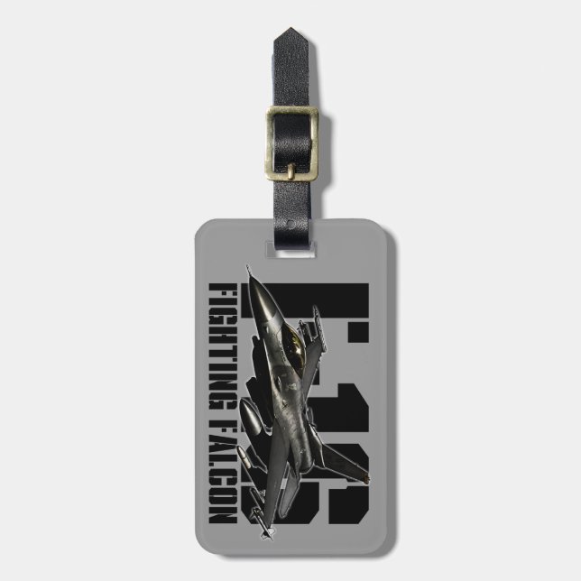 F-16 Fighting Falcon Luggage Tag (Front Vertical)