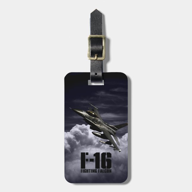 F-16 Fighting Falcon Luggage Tag (Front Vertical)