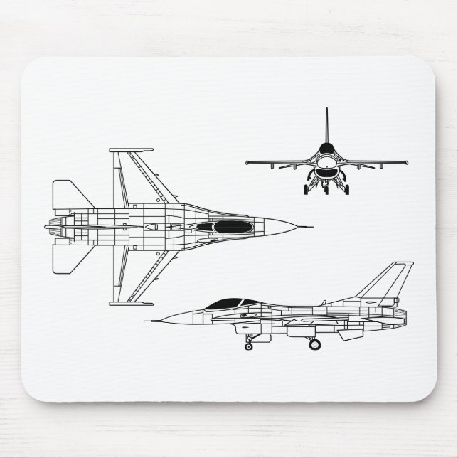 F-16 Fighting Falcon Mouse Mat (Front)