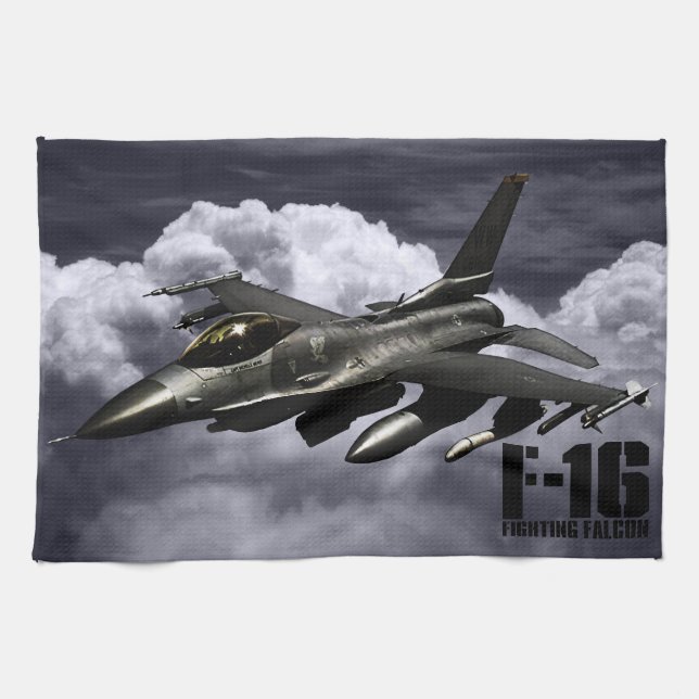 F-16 Fighting Falcon Tea Towel (Horizontal)