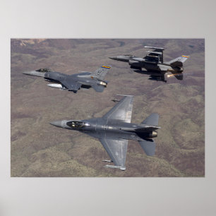 F-16 Fighting Falcons Aircraft Poster