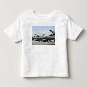 F-16 Fighting Falcons await to launch Toddler T-Shirt
