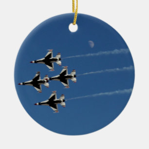 F-16 Thunderbirds Diamond Formation Ceramic Tree Decoration
