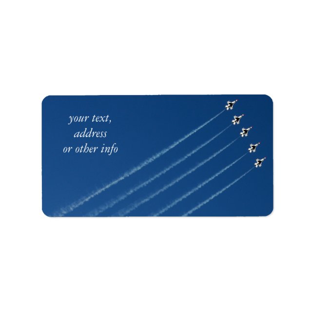 F-16 Thunderbirds Five Formation Label (Front)