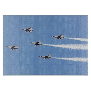 F-16 Thunderbirds flying the five-card formation Cutting Board