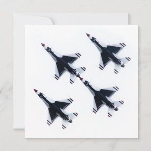 F-16 Thunderbirds - Four in Formation Invitation
