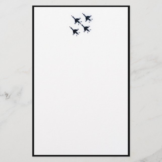 F-16 Thunderbirds - Four in Formation Stationery (Front)