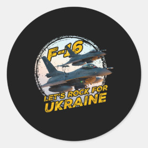 F-16 Ukraine 1  Classic Round Sticker