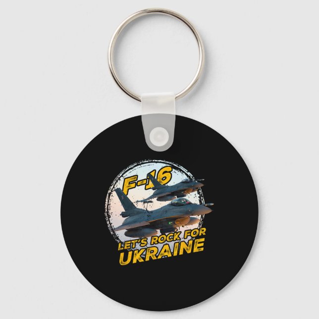 F-16 Ukraine 1  Key Ring (Front)