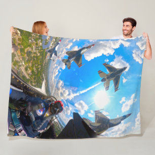 F-16C FIGHTING FALCON FLEECE BLANKET