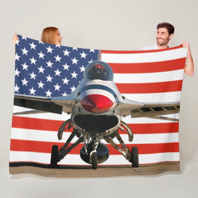 F-16C FIGHTING FALCON FLEECE BLANKET (In Situ)