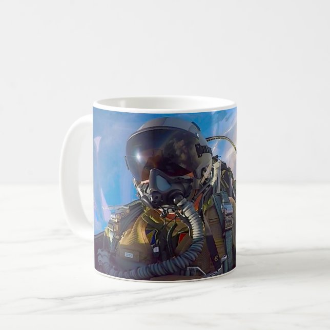 F-16D FIGHTING FALCON Pilot Mug (Front Left)