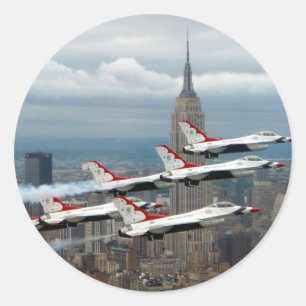 F-16's New York City Classic Round Sticker