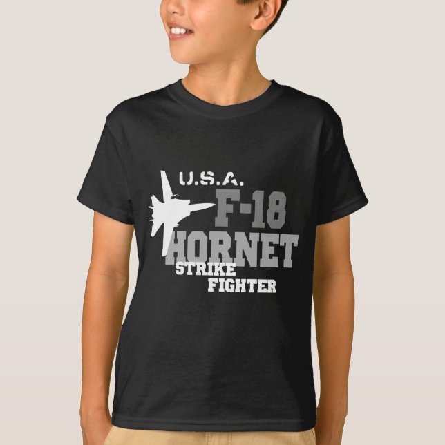 F-18 Hornet - Strike Fighter T-Shirt (Front)