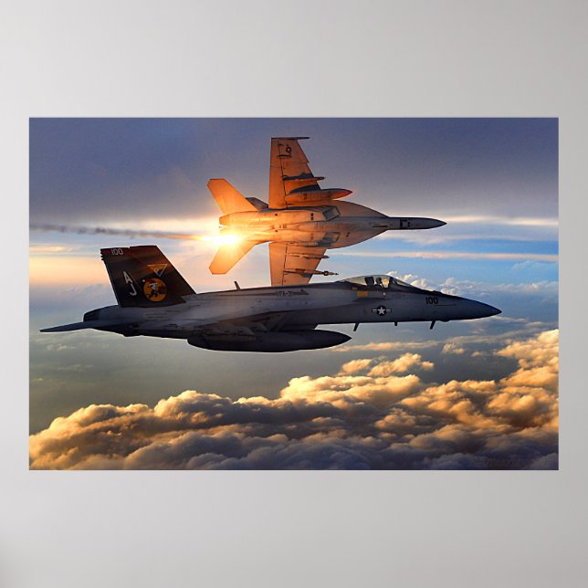 F-18 Sunset Poster (Front)