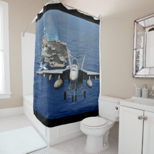f-18 takeoff shower curtain