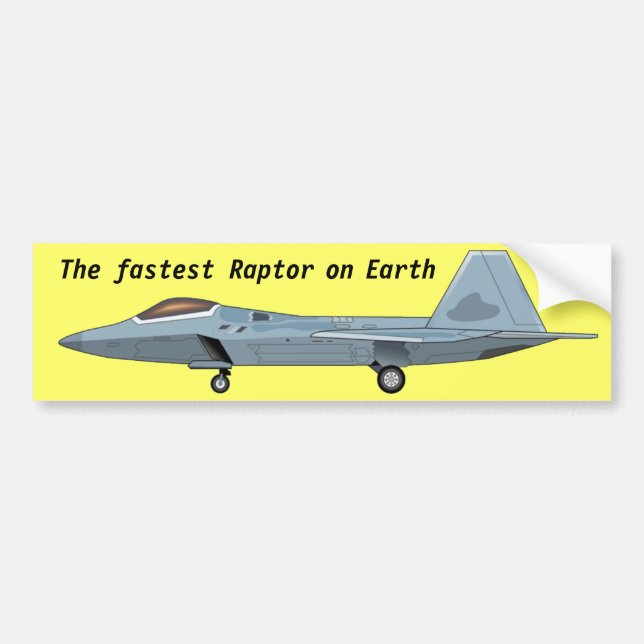 F-22 Raptor Bumper Sticker (Front)
