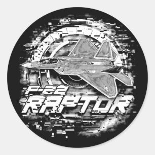 F-22 RAPTOR CLASSIC ROUND STICKER