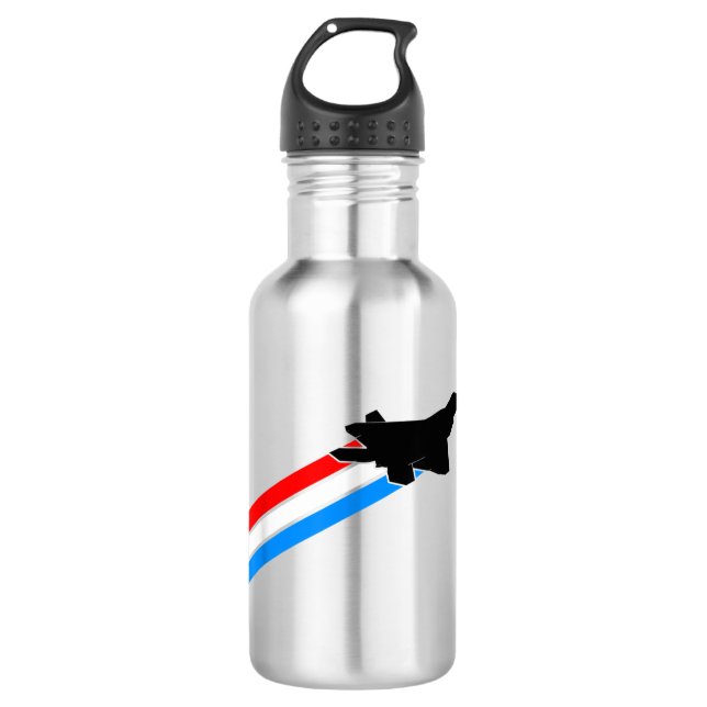 F-22 Raptor Fighter Jet  710 Ml Water Bottle (Front)