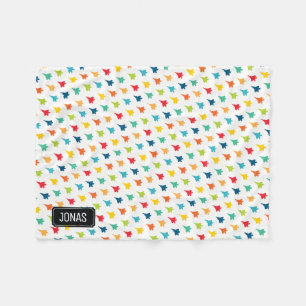 F-22 Raptor Fighter Jet Custom Name Baby Blanket