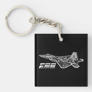 F-22 RAPTOR Square (double-sided) Keychain