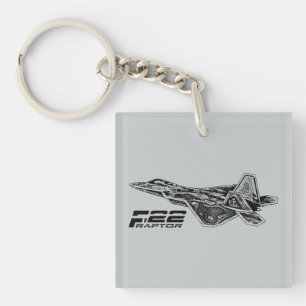 F-22 RAPTOR Square (double-sided) Keychain