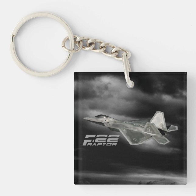 F-22 RAPTOR Square (double-sided) Keychain (Front)