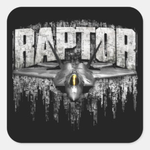 F-22 RAPTOR SQUARE STICKER