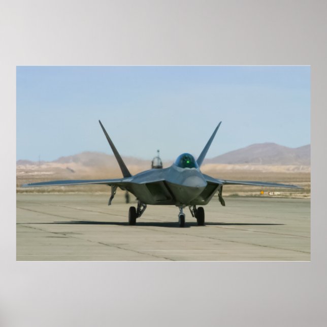 F-22 Raptor Taxiing Poster (Front)