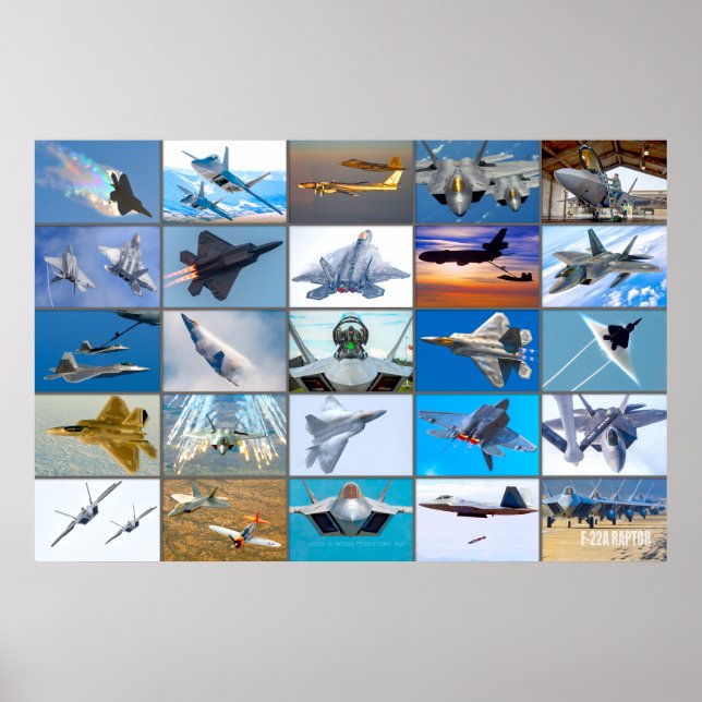 F-22A RAPTOR “MONTAGE” POSTER (Front)