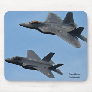 F-35 and F-22 Fighter Jet Mouse Mat
