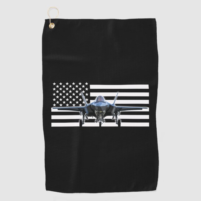 F-35 (Black Flag) Golf Towel (Front)